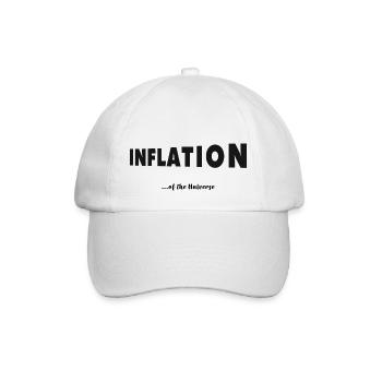 Lettering INFLATION of the Universe, pure black - Baseball Cap - white/white - Front
