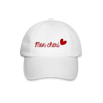 MON CHERI. SAINT VALENTIN. EVJF. JE T'AIME. I LOVE - Casquette classique - blanc/blanc - Devant