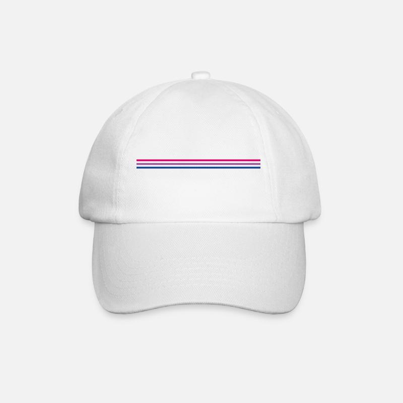 Bisexual-flag (minimalistic) - Baseball Cap - white/white
