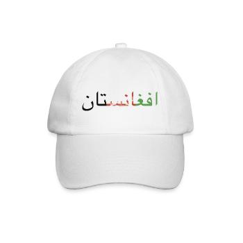 Afghanistan écrit en pachto et en dari - Casquette classique - blanc/blanc - Devant