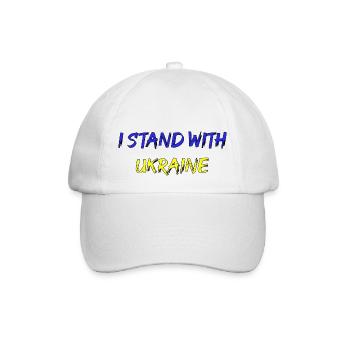 I Stand with Ukraine Peace War Russia Putin - Baseball Cap - white/white - Front