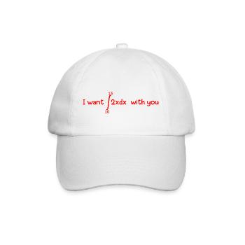 I want 69 with you Mathematik Integral Student - Baseball Cap - white/white - Front