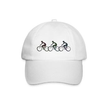 Radfahrer - Baseballkappe - Weiß/Weiß - Vorne