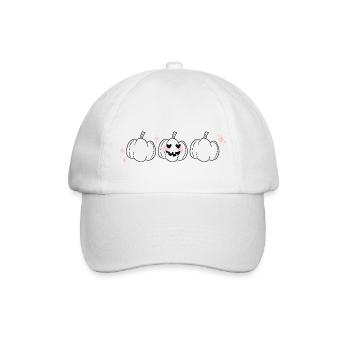 Halloween PNG PINK PUMPKINS - Baseball Cap - white/white - Front