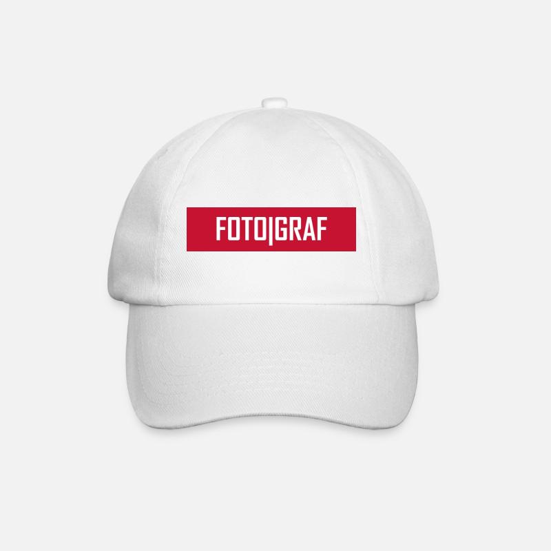 Fotograf - Baseballkappe - Weiß/Weiß
