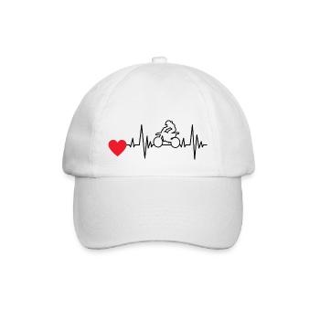 Moto Motocross Motocycliste Cadeau Cyclomoteur - Casquette classique - blanc/blanc - Devant