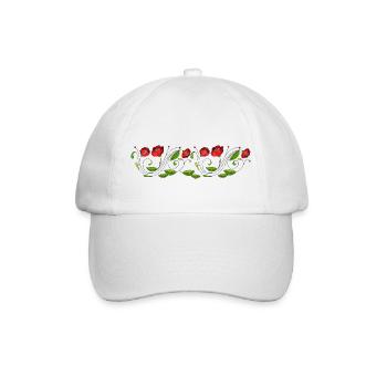 Blumen - Baseballkappe - Weiß/Weiß - Vorne