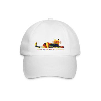 Anyone who has a cat is a good person - Baseball Cap - white/white - Front