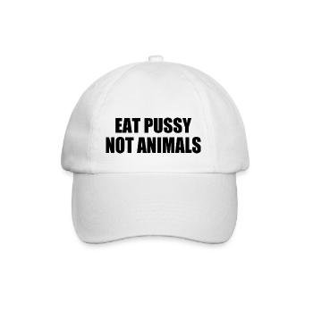 Eat pussy not animals - Casquette classique - blanc/blanc - Devant