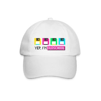 Oui, je suis de la vieille école - Casquette classique - blanc/blanc - Devant
