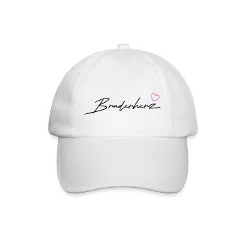 Bruderherz Geschenk in Black - Baseballkappe - Weiß/Weiß - Vorne