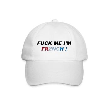 Fuck me black - Casquette classique - blanc/blanc - Devant