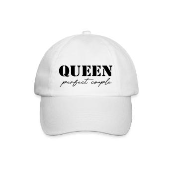 King and Queen Queen Gift black - Baseball Cap - white/white - Front
