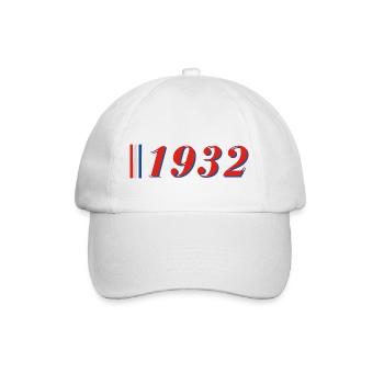 Jahr 1932 - Baseballkappe - Weiß/Weiß - Vorne