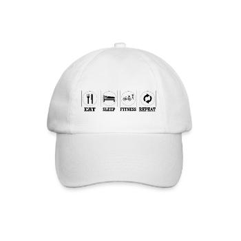 Marathon Triathlon Running Jogging Biking Cycling - Baseball Cap - white/white - Front