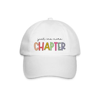 just one more chapter bunter Text -Buchliebhaber - Baseballkappe - Weiß/Weiß - Vorne