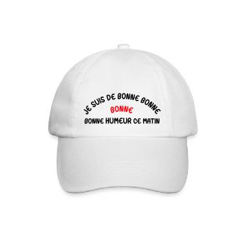 JE SUIS DE BONNE HUMEUR - Casquette classique - blanc/blanc - Devant