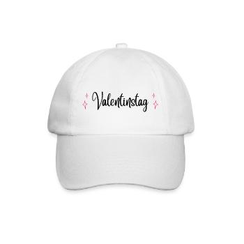 Valentinstag Motiv funkeln ,Valentinstagsgeschenk - Baseballkappe - Weiß/Weiß - Vorne