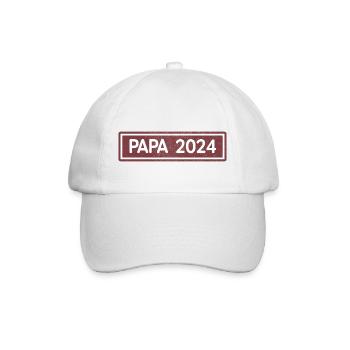 Papa 2023 Geschenk - Baseballkappe - Weiß/Weiß - Vorne
