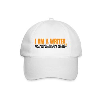 Tout ce que vous dites ou faites peut être utilisé dans une histoire 30 - Casquette classique - blanc/blanc - Devant