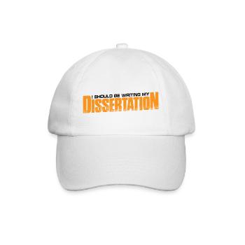 I Should Be Writing My Dissertation 10 - Baseballkappe - Weiß/Weiß - Vorne