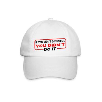Si vous n’avez pas documenté, vous ne l’avez pas fait 3 - Casquette classique - blanc/blanc - Devant