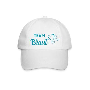 Team Braut - Baseballkappe - Weiß/Weiß - Vorne