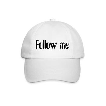 Follow me Design für alle möglichen Gelegenheiten - Baseballkappe - Weiß/Weiß - Vorne