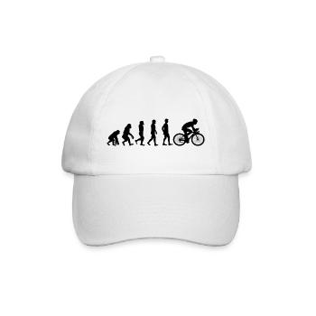Fahrrad Evolution schwarz - Baseballkappe - Weiß/Weiß - Vorne