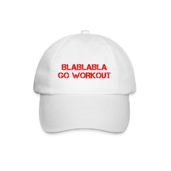Blablabla Go Workout 4 - Baseball Cap - white/white - Front