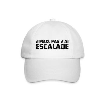 J’PEUX PAS J’AI ESCALADE - Casquette classique - blanc/blanc - Devant