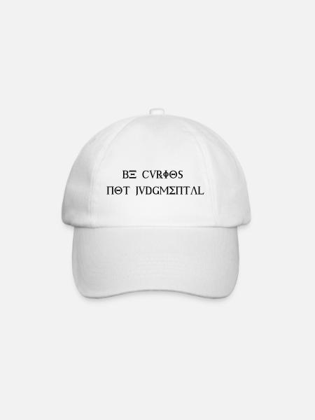 Be curious not judgemental - Design - Baseballkappe - Weiß/Weiß