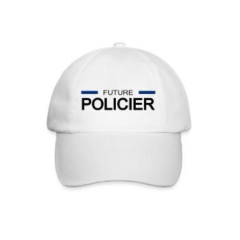 Future policier - Casquette classique - blanc/blanc - Devant