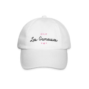 T-shirt EVJF "Les Gameuses" - Casquette classique - blanc/blanc - Devant