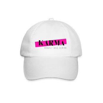 Le karma s’en occupe déjà - Casquette classique - blanc/blanc - Devant
