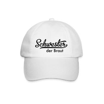 Schwester der Braut - Baseballkappe - Weiß/Weiß - Vorne