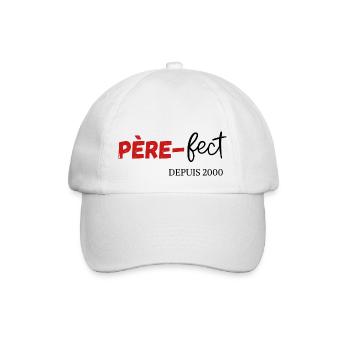 Père fect Depuis 2000 - Casquette classique - blanc/blanc - Devant