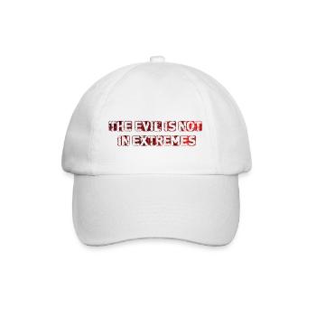 The Evil is not in extremes - Baseball Cap - white/white - Front