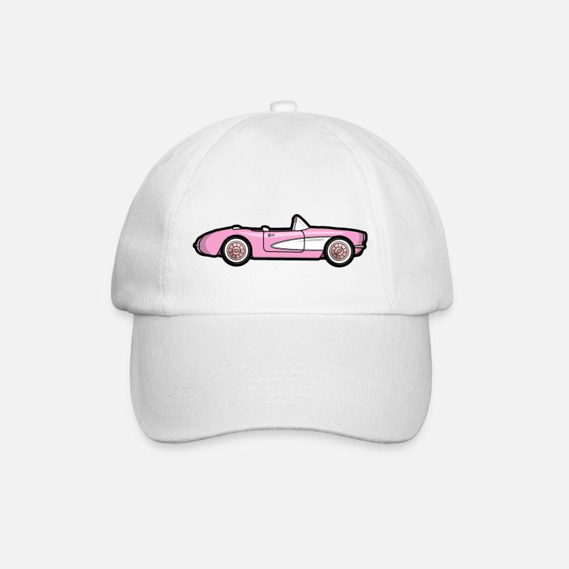 Pink 1956 Stingray - Baseball Cap - white/white