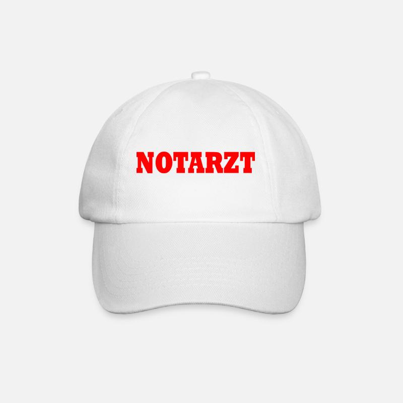 Notarzt - Baseballkappe - Weiß/Weiß