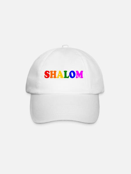 Shalom - Baseballkappe - Weiß/Weiß