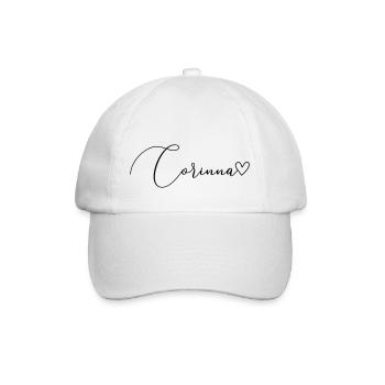 Corinna Nom Prénom Fille - Casquette classique - blanc/blanc - Devant