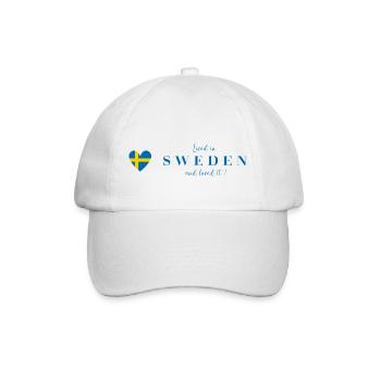 LIVED IN SWEDEN FLAG - Baseballkappe - Weiß/Weiß - Vorne
