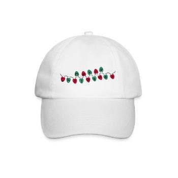 FROHE WEIHNACHTSLICHTER - Baseballkappe - Weiß/Weiß - Vorne