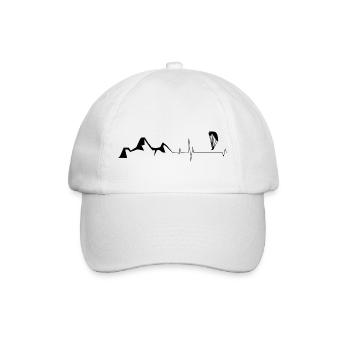 Heartbeat - Mountain - Paragliding - (3) - Baseball Cap - white/white - Front