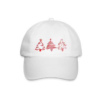 Weihnachtsbaum - Baseballkappe - Weiß/Weiß - Vorne