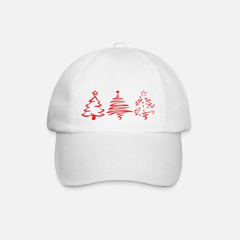 Weihnachtsbaum - Baseballkappe - Weiß/Weiß