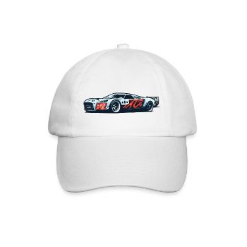 Babyblue Racecar - Baseballkappe - Weiß/Weiß - Vorne
