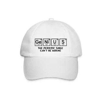 Genius The Periodic Table Can't Be Wrong - Baseball Cap - white/white - Front
