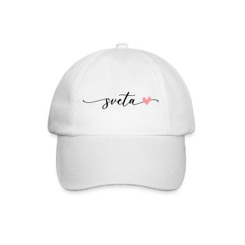 Sveta Name Calligraphy Font - Baseball Cap - white/white - Front